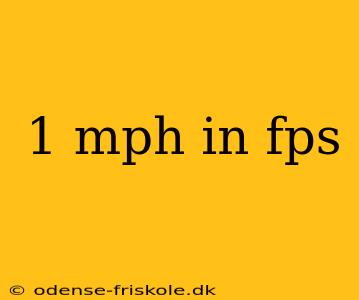 1 mph in fps