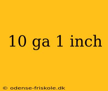 10 ga 1 inch