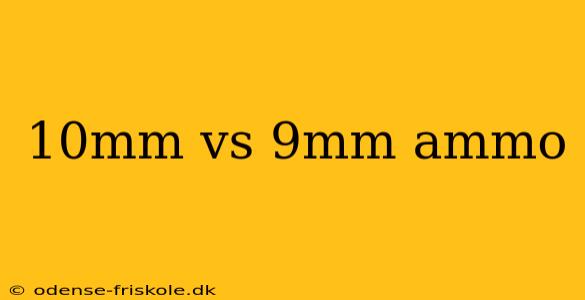 10mm vs 9mm ammo