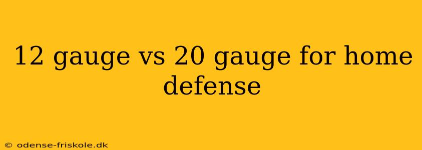 12 gauge vs 20 gauge for home defense