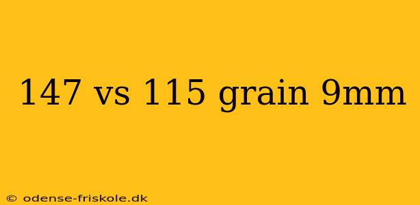 147 vs 115 grain 9mm