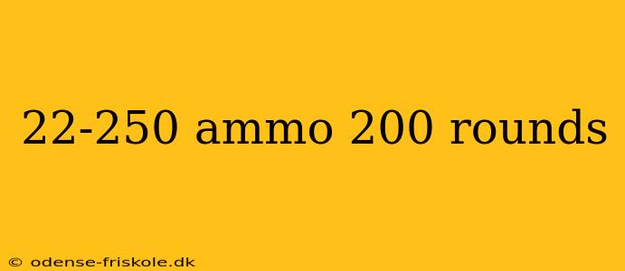 22-250 ammo 200 rounds