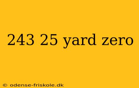 243 25 yard zero