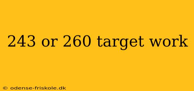 243 or 260 target work