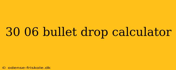 30 06 bullet drop calculator