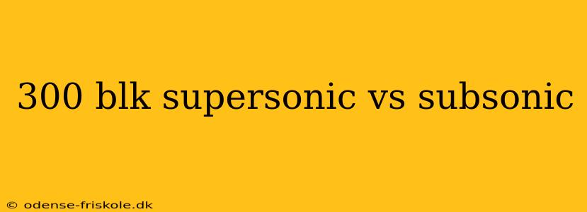 300 blk supersonic vs subsonic