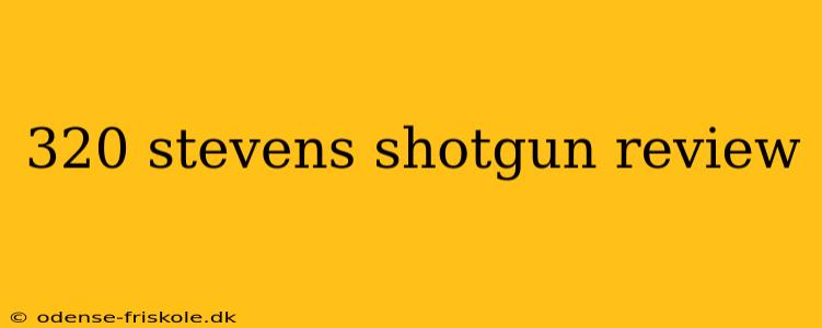 320 stevens shotgun review