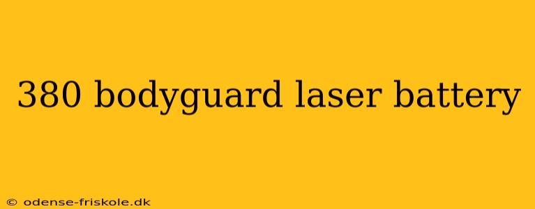 380 bodyguard laser battery