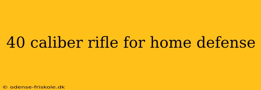 40 caliber rifle for home defense