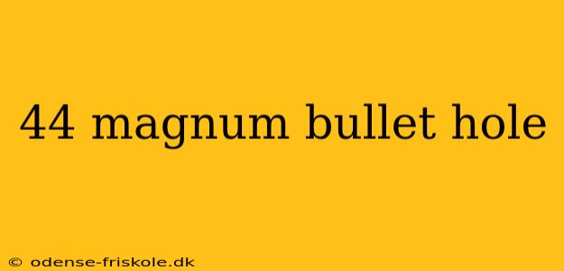 44 magnum bullet hole