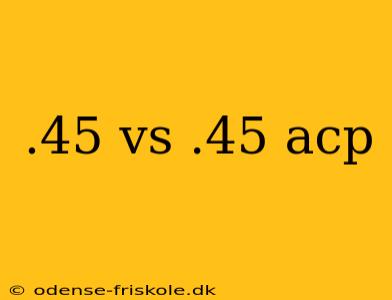 .45 vs .45 acp