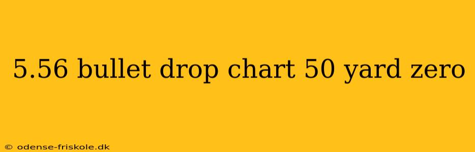 5.56 bullet drop chart 50 yard zero