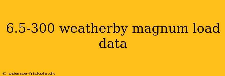 6.5-300 weatherby magnum load data