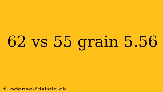 62 vs 55 grain 5.56