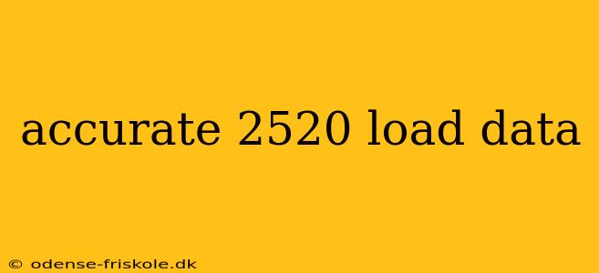 accurate 2520 load data