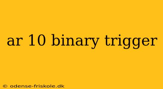 ar 10 binary trigger