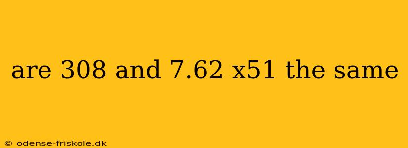 are 308 and 7.62 x51 the same