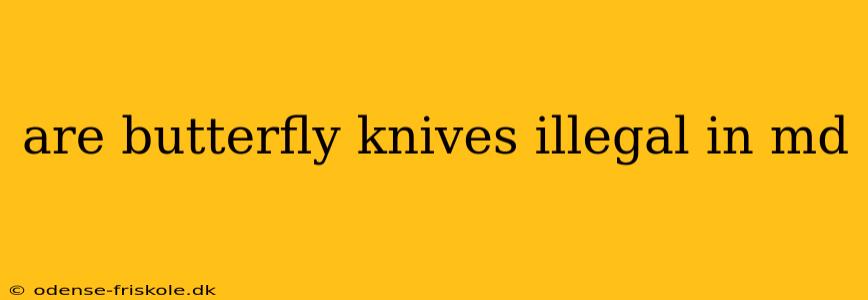 are butterfly knives illegal in md