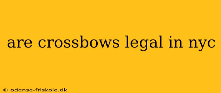 are crossbows legal in nyc