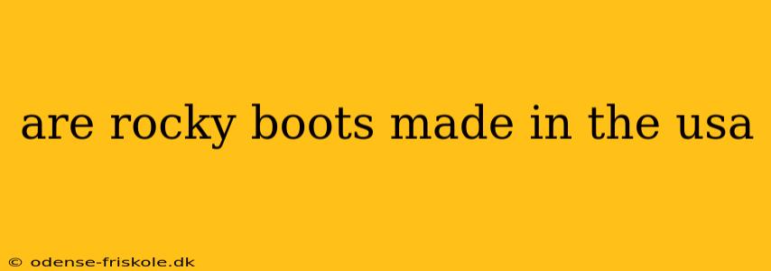 are rocky boots made in the usa