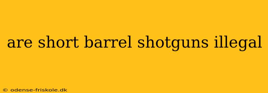 are short barrel shotguns illegal