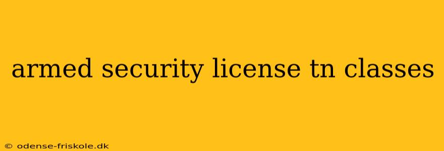 armed security license tn classes