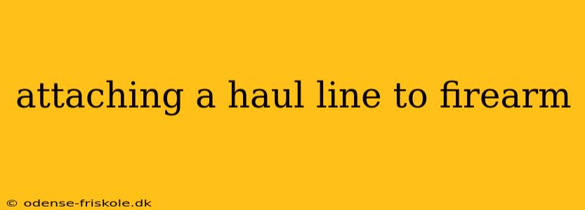 attaching a haul line to firearm