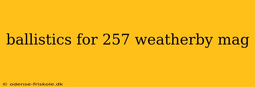 ballistics for 257 weatherby mag