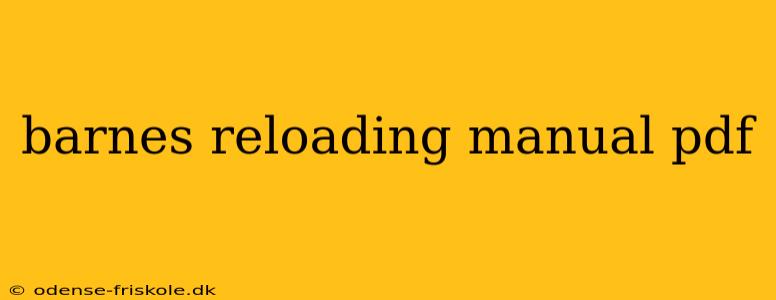 barnes reloading manual pdf