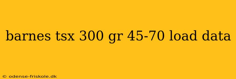 barnes tsx 300 gr 45-70 load data