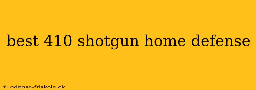 best 410 shotgun home defense