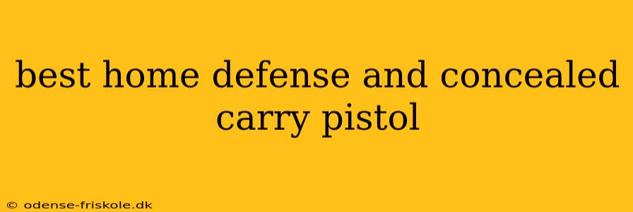 best home defense and concealed carry pistol