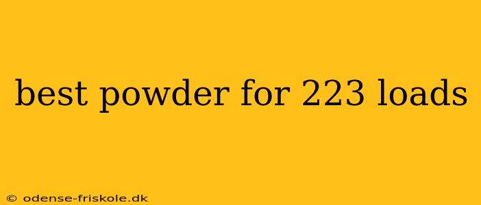 best powder for 223 loads