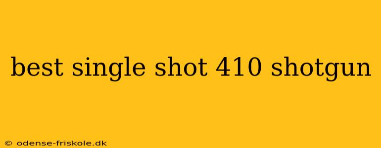 best single shot 410 shotgun