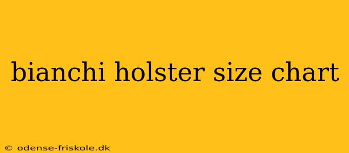 bianchi holster size chart