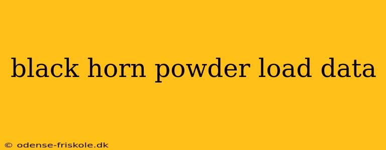 black horn powder load data