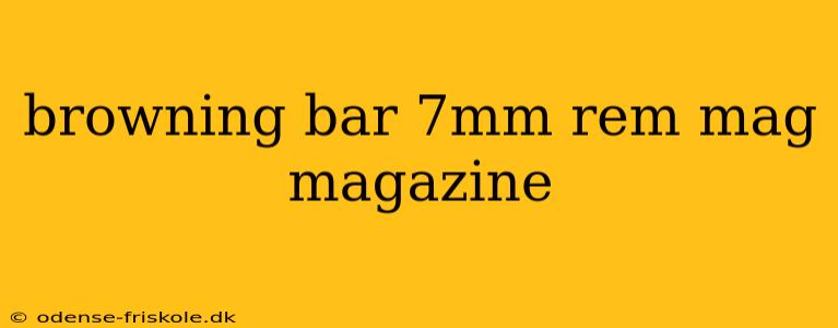 browning bar 7mm rem mag magazine