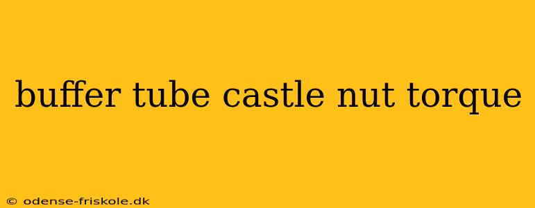 buffer tube castle nut torque