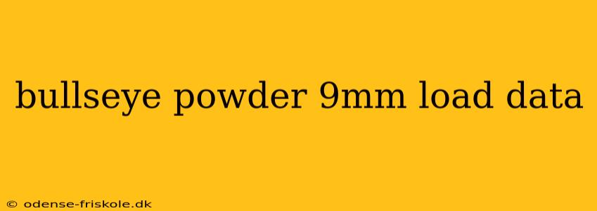 bullseye powder 9mm load data