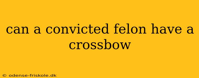 can a convicted felon have a crossbow