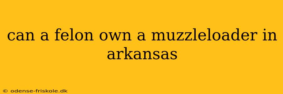 can a felon own a muzzleloader in arkansas