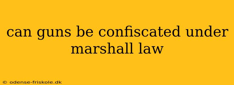 can guns be confiscated under marshall law