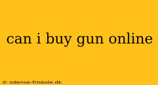 can i buy gun online