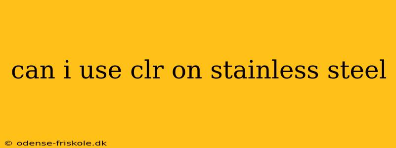 can i use clr on stainless steel