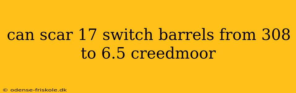 can scar 17 switch barrels from 308 to 6.5 creedmoor