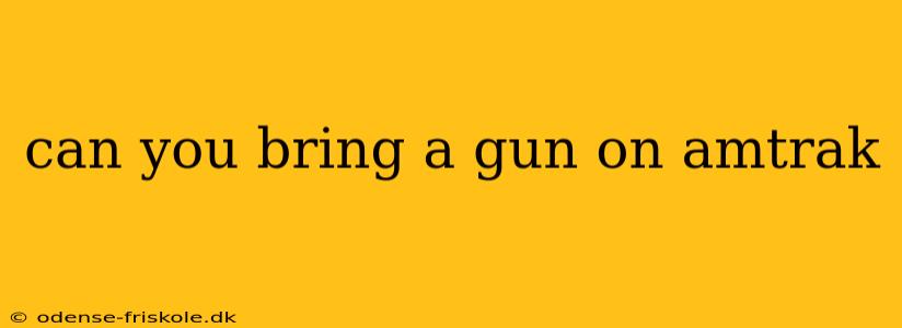 can you bring a gun on amtrak