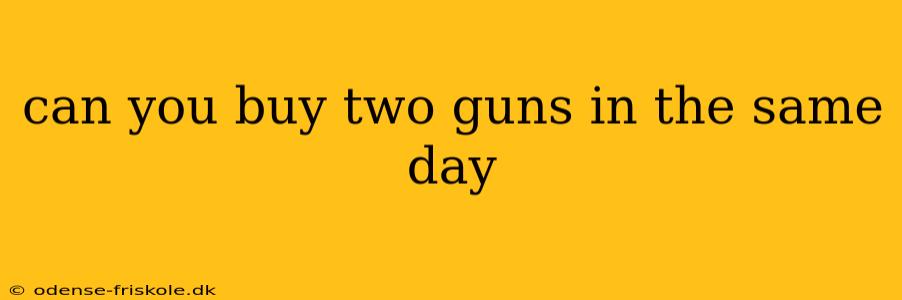 can you buy two guns in the same day