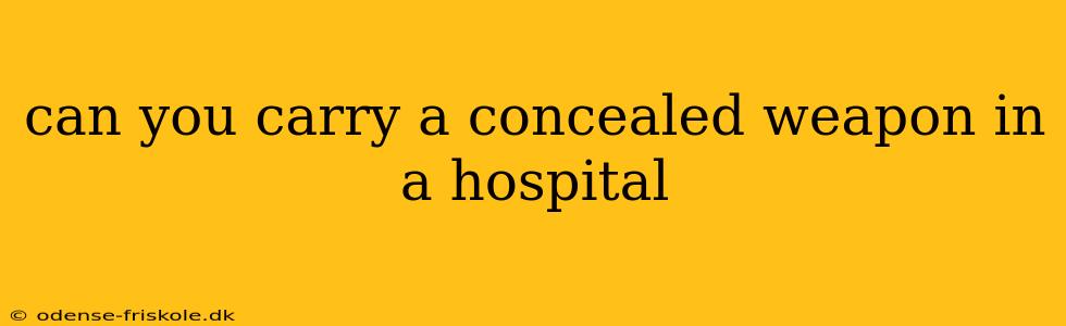 can you carry a concealed weapon in a hospital