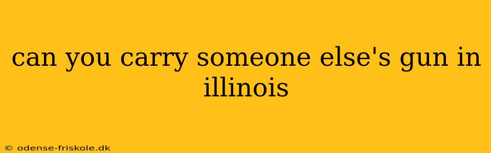 can you carry someone else's gun in illinois