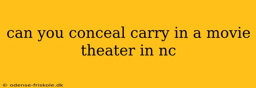 can you conceal carry in a movie theater in nc